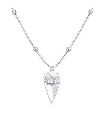 Evil Eye Heart Silver Necklace SPE-5598